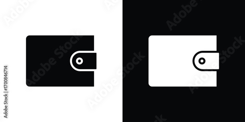 Wallet icon line style. Graphic design element vectors