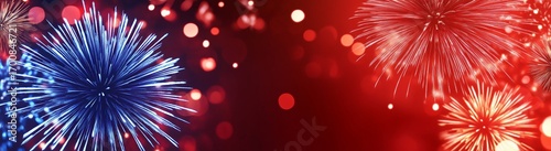 Colorful Fireworks Burst in a Night Sky, Celebrating a Festive Occasion With ...
