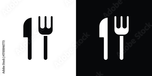 Utensils icon line style. Graphic design element vectors