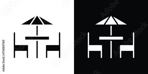 Terrace icon line style. Graphic design element vectors