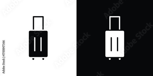 Suitcase icon line style. Graphic design element vectors