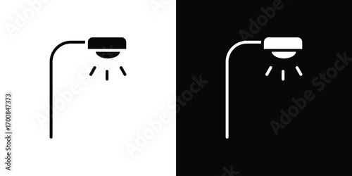 Street light icon line style. Graphic design element vectors