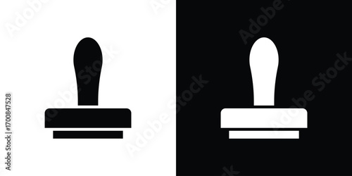 Stamp icon line style. Graphic design element vectors