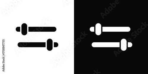 Settings sliders icon line style. Graphic design element vectors