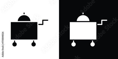 Room service icon line style. Graphic design element vectors