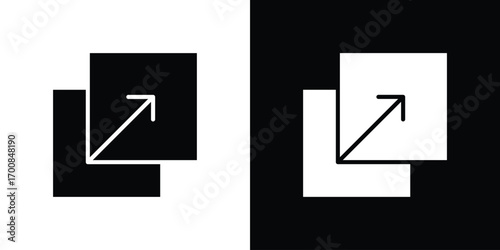 Resize icon line style. Graphic design element vectors