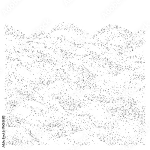 Abstract dotted landscape with flowing lines and subtle variations creating a unique pattern design element