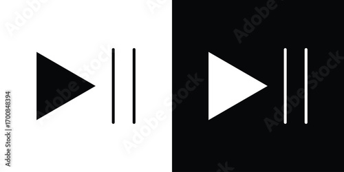 Play pause icon line style. Graphic design element vectors