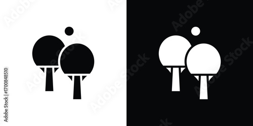 Ping pong icon line style. Graphic design element vectors