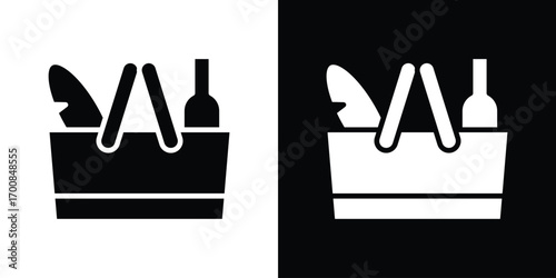 Picnic icon line style. Graphic design element vectors