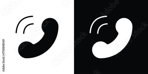 Phone call icon line style. Graphic design element vectors