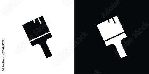 Paint brush icon line style. Graphic design element vectors