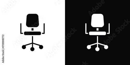 Office chair icon line style. Graphic design element vectors