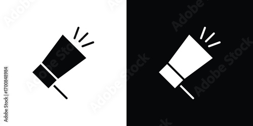 Megaphone icon line style. Graphic design element vectors