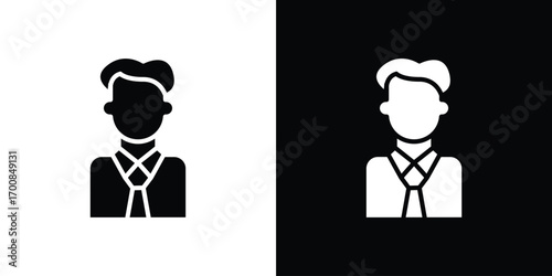 Man icon line style. Graphic design element vectors