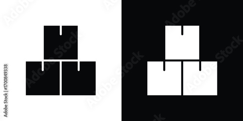 Inventory icon line style. Graphic design element vectors