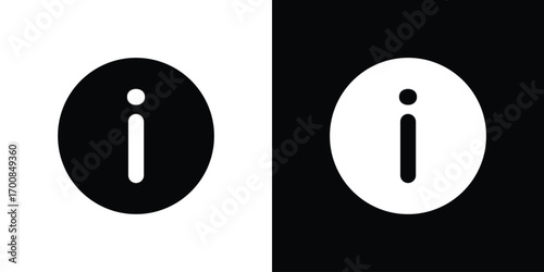 Info icon line style. Graphic design element vectors