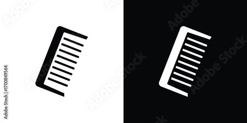 Hair brush icon line style. Graphic design element vectors