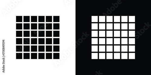 Grid icon line style. Graphic design element vectors
