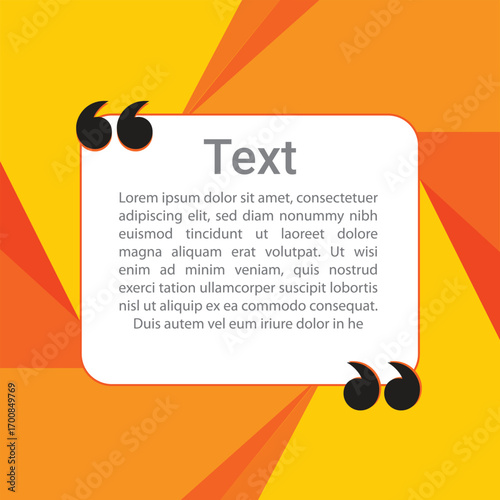 Social media content background for testimonial and quote vector, quote template, quote template with color background, Stylish quotation mark sign template, Trendy quote modern template