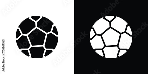 Football icon line style. Graphic design element vectors
