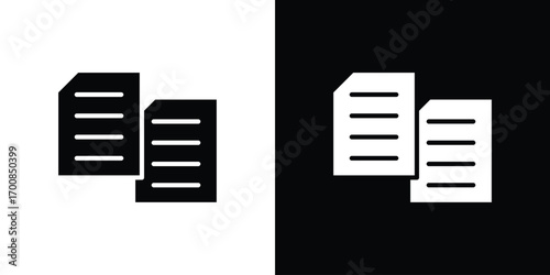 Duplicate icon line style. Graphic design element vectors