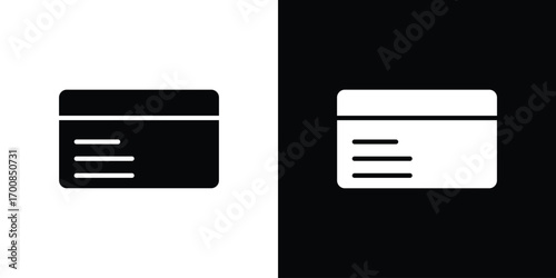 Credit card icon line style. Graphic design element vectors