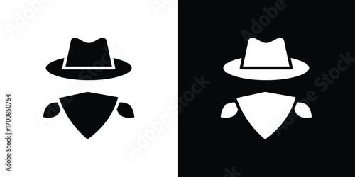 Cowboy icon line style. Graphic design element vectors