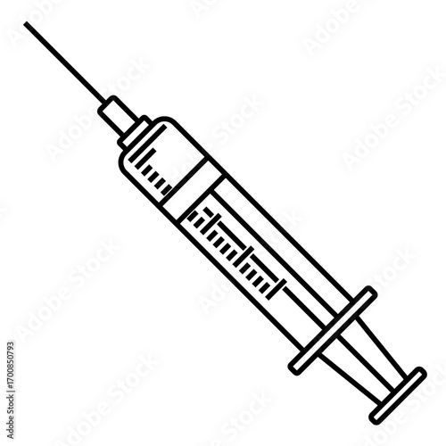 Medical Syringe Icon Vector Symbol Graphic
