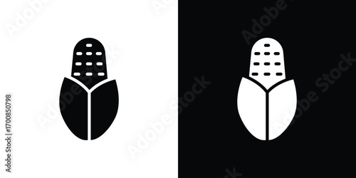 Corn icon line style. Graphic design element vectors
