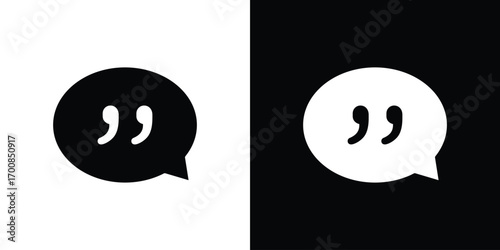 Comment quote icon line style. Graphic design element vectors