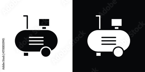 Compressor icon line style. Graphic design element vectors