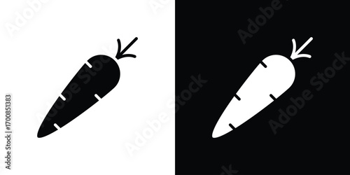Carrot icon line style. Graphic design element vectors