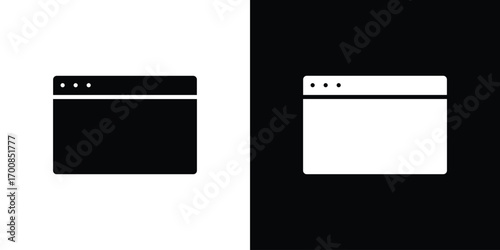 Browser icon line style. Graphic design element vectors
