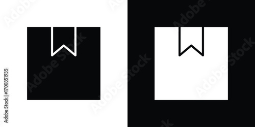 Box icon line style. Graphic design element vectors