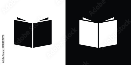 Book open icon line style. Graphic design element vectors