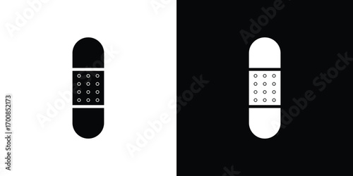 Band aid icon line style. Graphic design element vectors