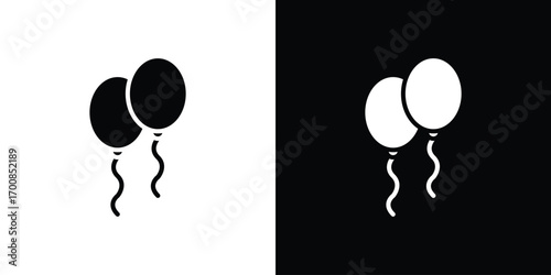 Balloons icon line style. Graphic design element vectors