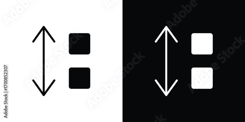 Apps sort icon line style. Graphic design element vectors