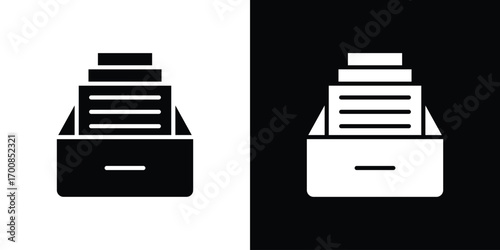 Archive icon line style. Graphic design element vectors