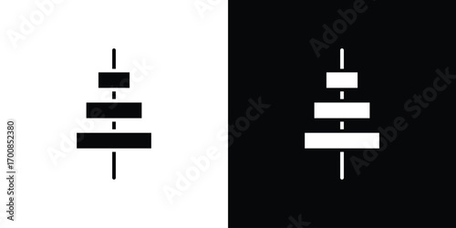 Align center icon line style. Graphic design element vectors