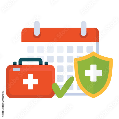 Medical health insurance and appointment scheduling concept
