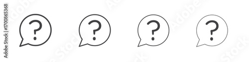 Interrogation icon illustration symbol. thin line symbol on white background - editable stroke vector
