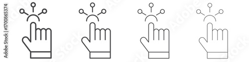 Interactive icon illustration symbol. thin line symbol on white background - editable stroke vector