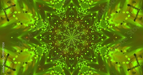 Tunnel vj loop screensaver with vibrant green patterns and smooth transitions
