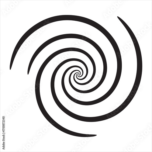 Mesmerizing Black and White Vortex A Visually Captivating Spiral Design with Deep Concentric Circles Inducing a Sense of Depth and Motion