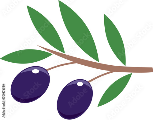 olive branch with green leaves