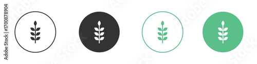 Wheat icons collection in flat style. icon vector design