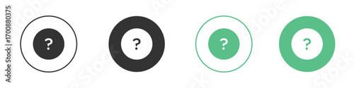 Question icons collection in flat style. icon vector design