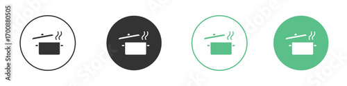 Pot icons collection in flat style. icon vector design